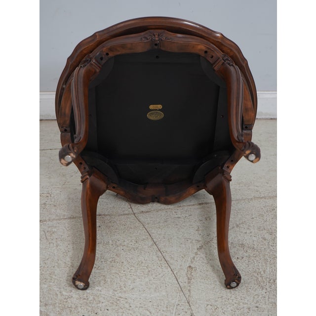 Karges French Walnut Round Lamp Table For Sale - Image 11 of 12