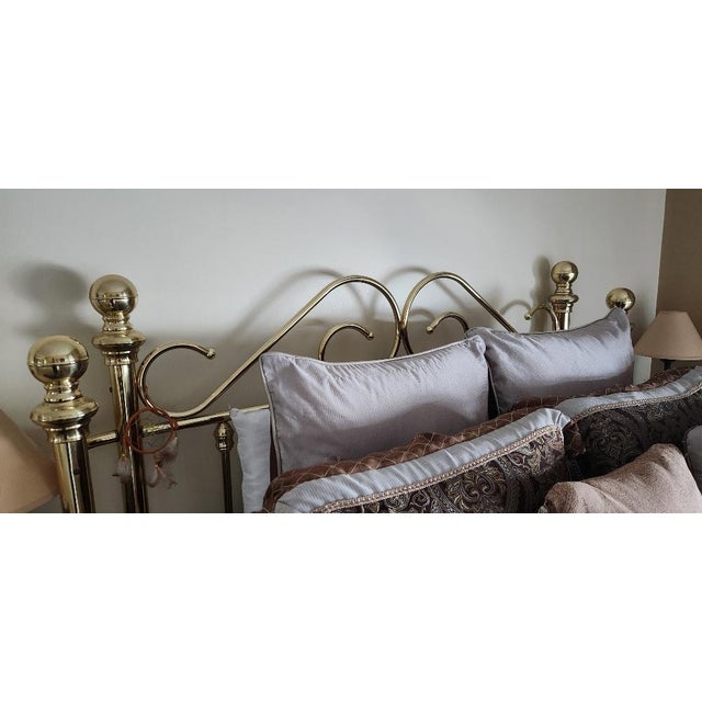 Hollywood Regency Vintage Dresher Solid Brass Full‑Size Bed – Rare, No Longer Made For Sale - Image 3 of 11