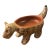 Brazilian Indigenous Waujá Waurá Handmade Jaguar Pottery Bowl For Sale