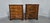 Hollywood Regency Serpentine Mahogany Bedside Lamp Chests of Drawers, 1920, Set of 2 For Sale - Image 3 of 11