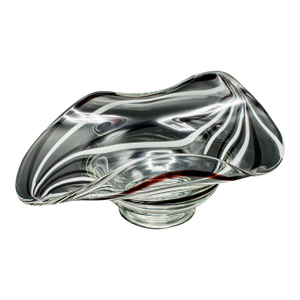 Vintage Display Bowl, Continental, Art Glass, Bonbon, Fruit Dish, Circa 1970