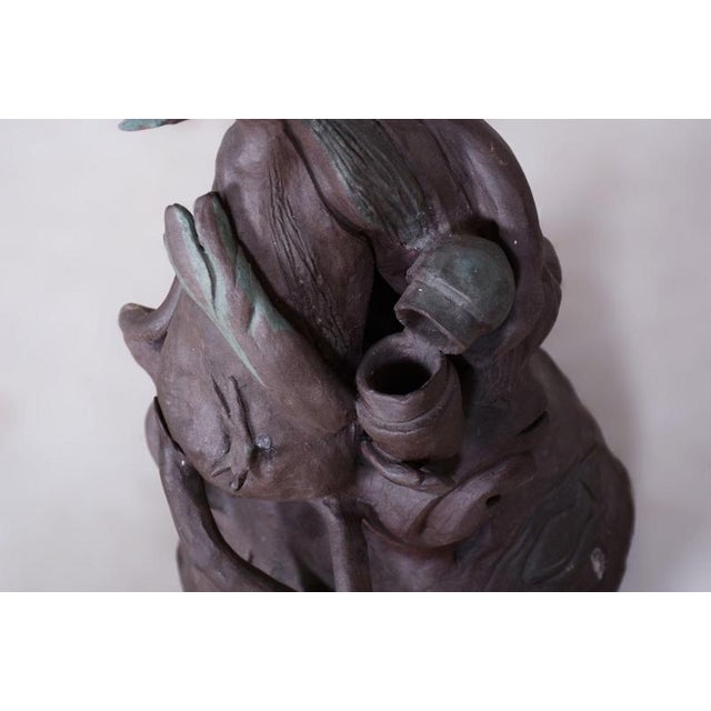 Gold Mid-Century Modern Sculpture in Ceramic, Czech, 1950s For Sale - Image 8 of 10