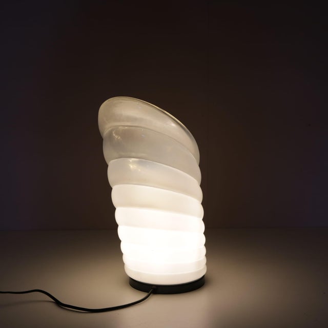 Glass Coba Table Lamp by R. Pamio & R. Toso for Leucos, Italy, 1980s For Sale - Image 5 of 12