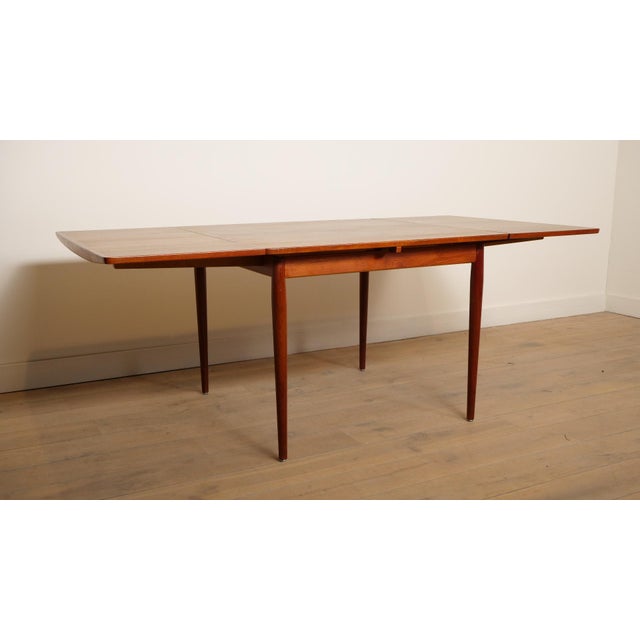 Wood Vintage Extendable Dining Table in Teak For Sale - Image 7 of 13