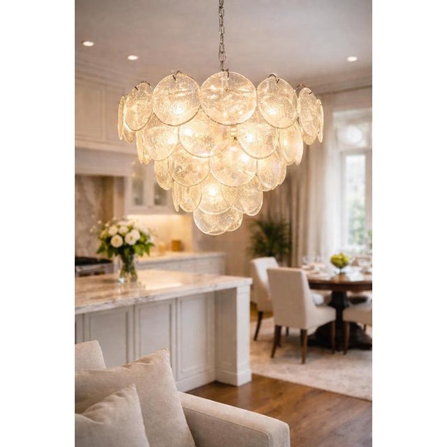 Murano Glass Discs Chandelier, 1990 For Sale - Image 4 of 15