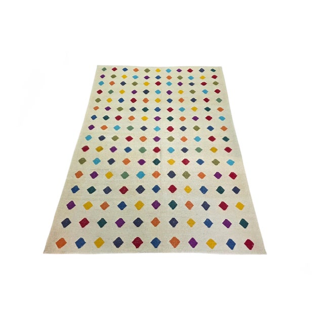 Contemporary Hand-Woven Wool Art Tapestry After Damien Hirst "Opium" Spot Painting For Sale - Image 3 of 8