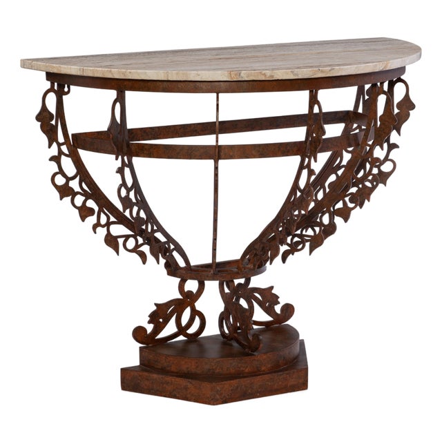 Maitland-Smith Venetian Demilune Console For Sale