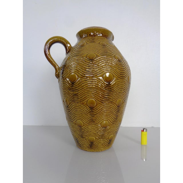 Brown Large Ceramic Jug from Scheurich, Germany, 1970s For Sale - Image 8 of 18
