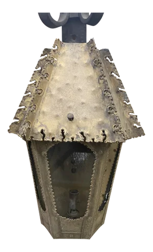 Brutalist Style Bronze Wall Sconce