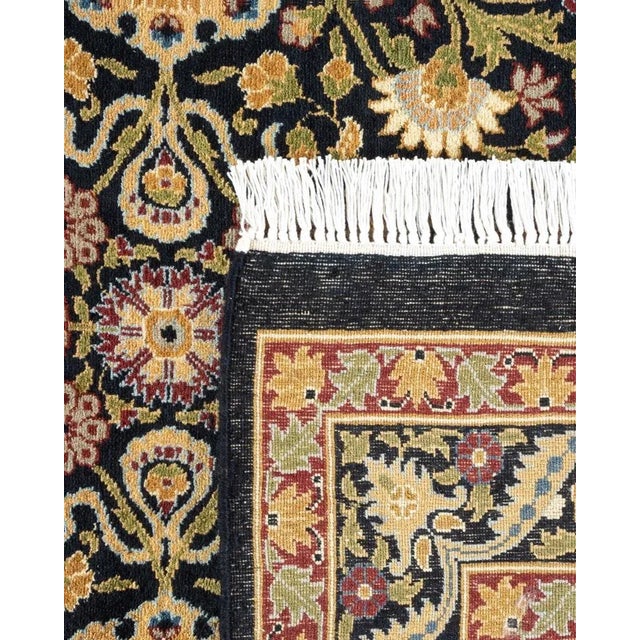 2000 - 2009 Mogul, One-of-a-Kind Hand-Knotted Area Rug in Black, 9' 0" x 15' 5" For Sale - Image 5 of 8