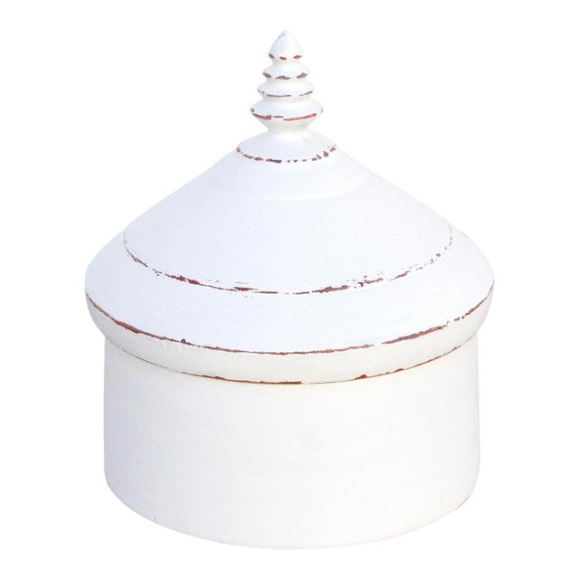 Siwan Turned Wood White Box For Sale