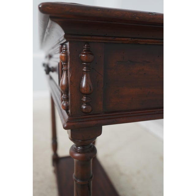 Theodore Alexander Mahogany 2 Tier 2 Drawer Console Table For Sale - Image 10 of 18