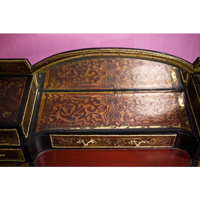 19th Century Fine French Ladies Bonheur Du Jour Bronze Mounted Desk Timeless Elegance For Sale - Image 11 of 12