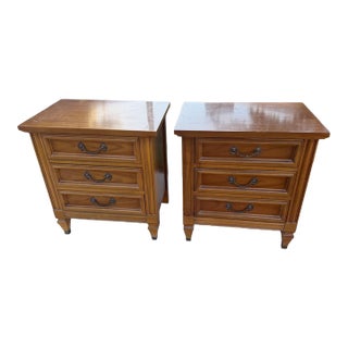 Dixie Mediterranean Commode Nightstands – Model 730 21 (Pair) For Sale