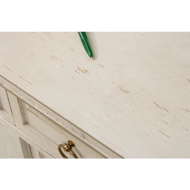 Pair of Century 3 Drawer Whitewashed Dressers Chests For Sale - Image 12 of 15