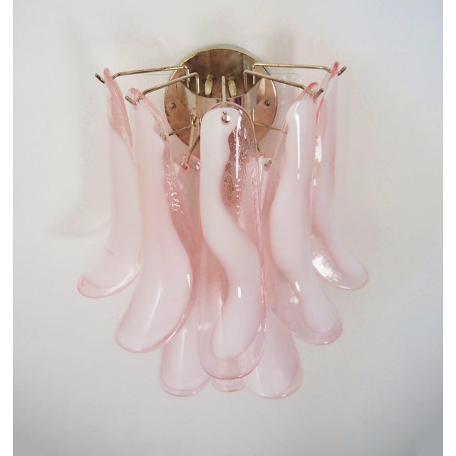 1990s Vintage Italian Murano Wall Lights in the style of Mazzega, 1990, Set of 2 For Sale - Image 5 of 15
