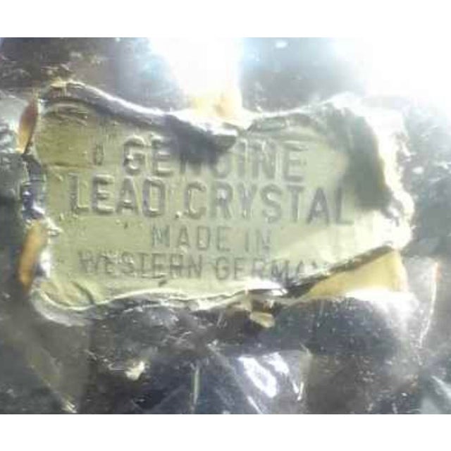 19th Century Vintage Genuine Lead Crystal Art Deco Style Flush Mount Light Western Germany For Sale - Image 5 of 6