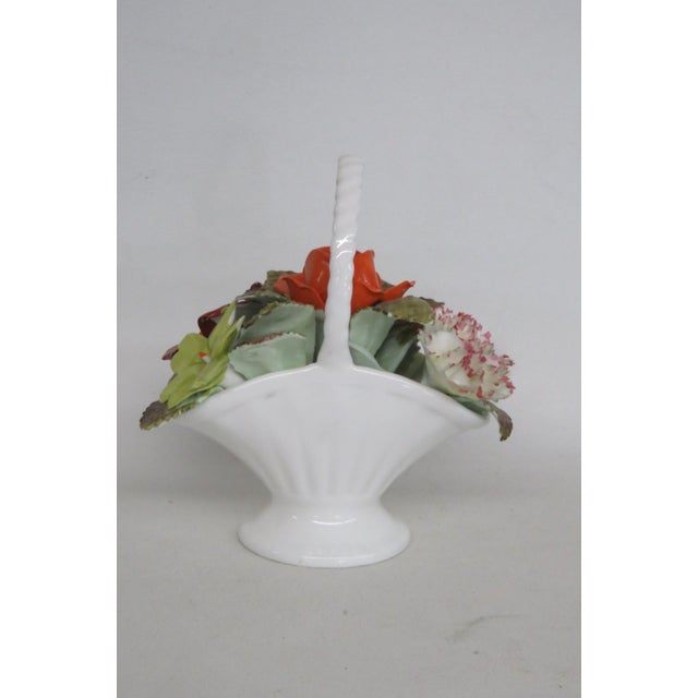 Royal Adderley Ceramic Bone China Flower Basket Figurine Made in England 5157b For Sale - Image 11 of 16