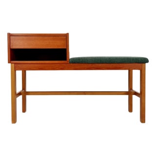 Danish Teak Hallway Telephone Table by Jörgen Maahr / Otto Nielsen, 1960s For Sale