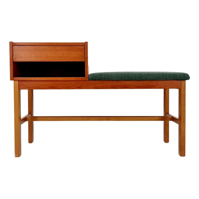 Danish Teak Hallway Telephone Table by Jörgen Maahr / Otto Nielsen, 1960s For Sale