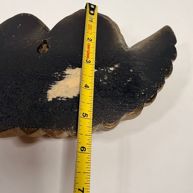 Vintage Gold Cherub Angel Wall Plaque Double Winged Putti Relief Sculpture 10in For Sale - Image 6 of 13