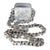 Contemporary Metallic Lambskin Quilted Coco Punk Clutch With Chain For Sale - Image 3 of 6