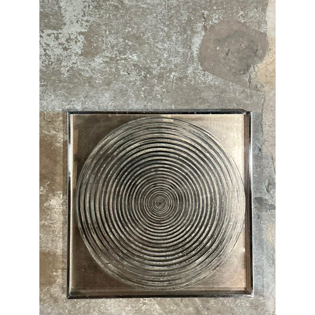 Vintage Geometric Metal and Mirror For Sale - Image 12 of 14