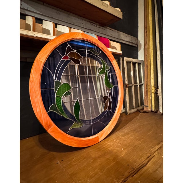 Large Round Stained Glass Window For Sale In Portland, OR - Image 6 of 15