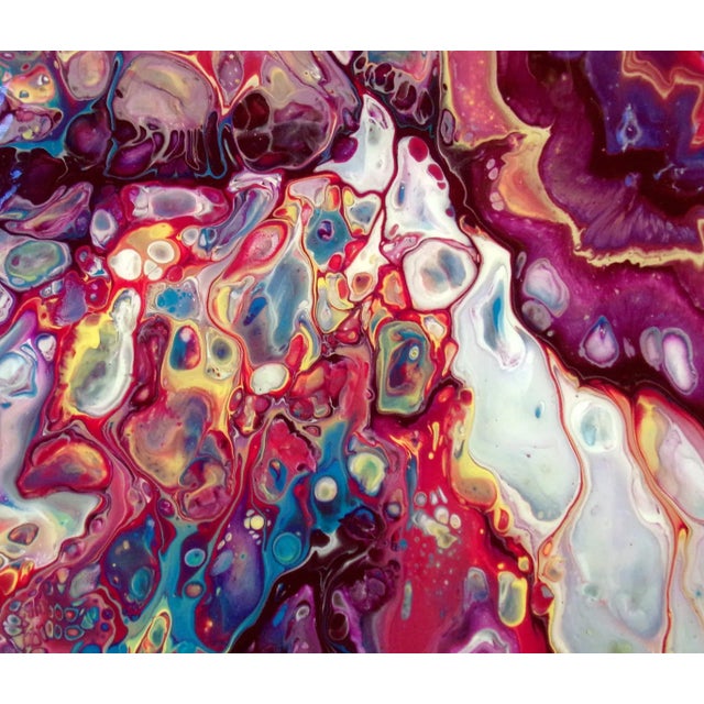 Abstract Christine Smith Untitled Original Acrylic Painting on Canvas For Sale - Image 3 of 5