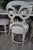 White Mid 20th Century White Pedestal Dining Table With Leaf and Upholstered Chairs – Seats 8 For Sale - Image 8 of 12