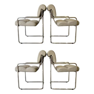 Light Grey 'Tucroma' Chairs by Guido Faleschini for I4 Mariani, 1980s, Signed For Sale