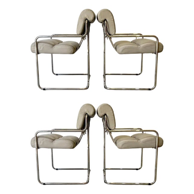 Light Grey 'Tucroma' Chairs by Guido Faleschini for I4 Mariani, 1980s, Signed For Sale