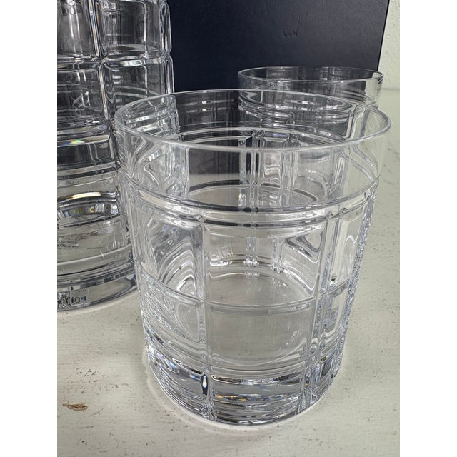 Glass Ralph Lauren Hudson Plaid Cut Crystal Decanter Gift Box. For Sale - Image 7 of 11