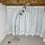 Arc floor lamp with tree-like base and 5 lights, AGEMOB, 2000s, MCM style Stone/marble base, chrome shade Dimensions:...