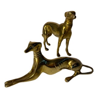 Brass Greyhound, Denmark, Set of 2 For Sale