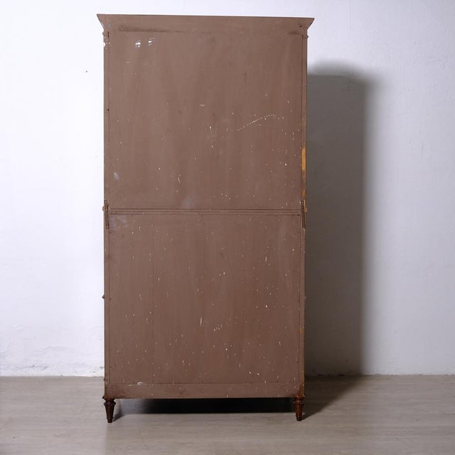 Louis XVI Display Cabinet with Flap Secretaire, Italy, 1950s For Sale - Image 10 of 18