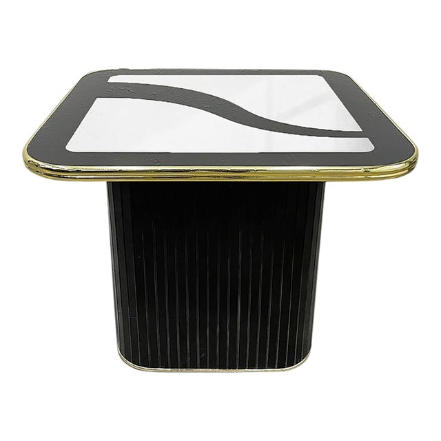 Vintage 1994 Postmodern Art Deco Revival Side Table For Sale