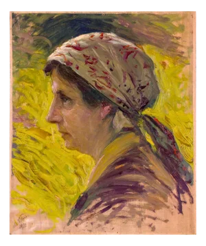Cesare Ciani, Credited Italian Macchiaiolo Portrait Painting, 1920s