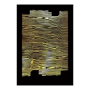 Contemporary Abstract Thermo Metalic Transfer on Paper Print "Morocco Series 1" by Cristina Ghetti