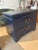 Navy Blue Vintage Pair Harrison Van Horn Grasscloth Navy Blue Pagoda Night Stands Chests For Sale - Image 8 of 11
