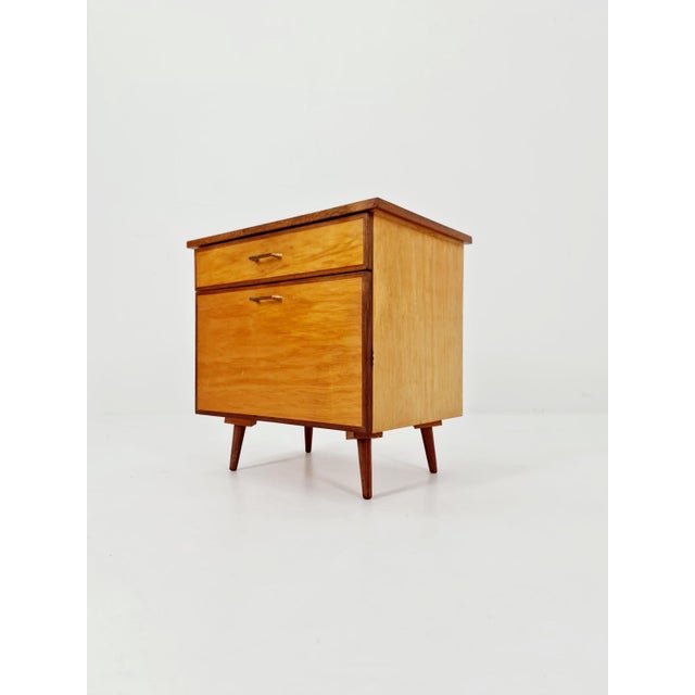 Mid-Century German Beech and Teak Nightstand from WK Möbel, 1960s For Sale - Image 10 of 11