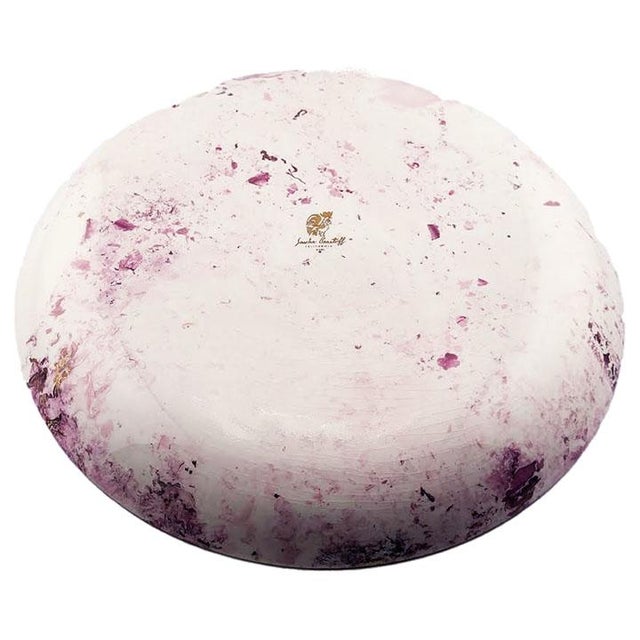 Sascha Brastoff Mid Century Sascha Brastoff Surf Ballet Dinner Plate - Pink & Gold For Sale - Image 4 of 4