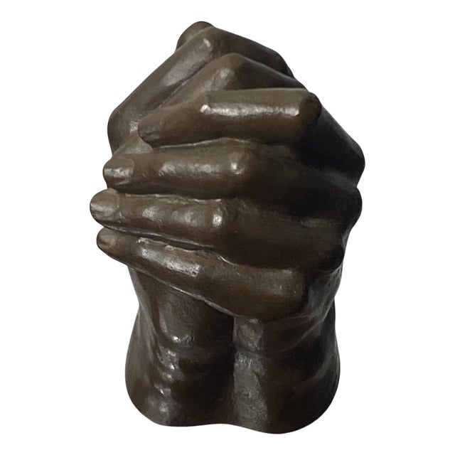 Sculpture of Joined Hands by Lacomme, 1950s For Sale