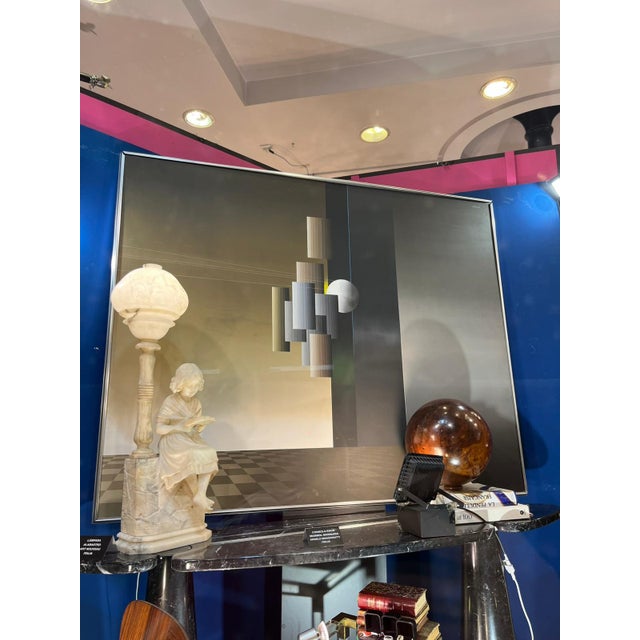 Andrés Segovia, Checkerboard Landscape, 20th Century, Acrylic on Canvas For Sale - Image 3 of 18