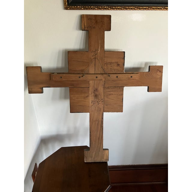 Wood 1990s Early Byzantine Revival Crucifix (California) For Sale - Image 7 of 7