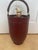 Vintage Loyal Papeete Firetruck Brown Leather Brass Eagle Handle Bar Ice Bucket For Sale - Image 4 of 12