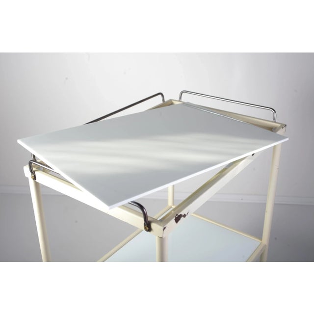 Mid-Century Opaxit Glass Medical Trolley Set of 2, 1960s For Sale - Image 12 of 16