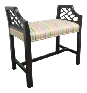 Late 20th Century Wellinton Hall Chippendale Vanity Bench