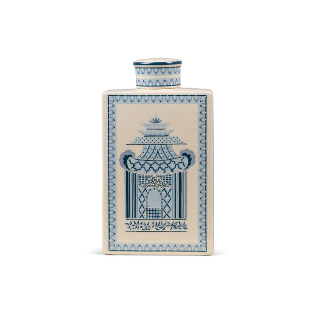Winterthur for Port 68 Pagoda Garden Blue Medium Jar For Sale In Chicago - Image 6 of 6