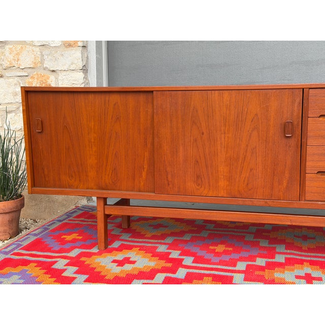 1960s Danish Modern ' Grande' Teak Credenza by Nils Jonsson For Sale - Image 10 of 12